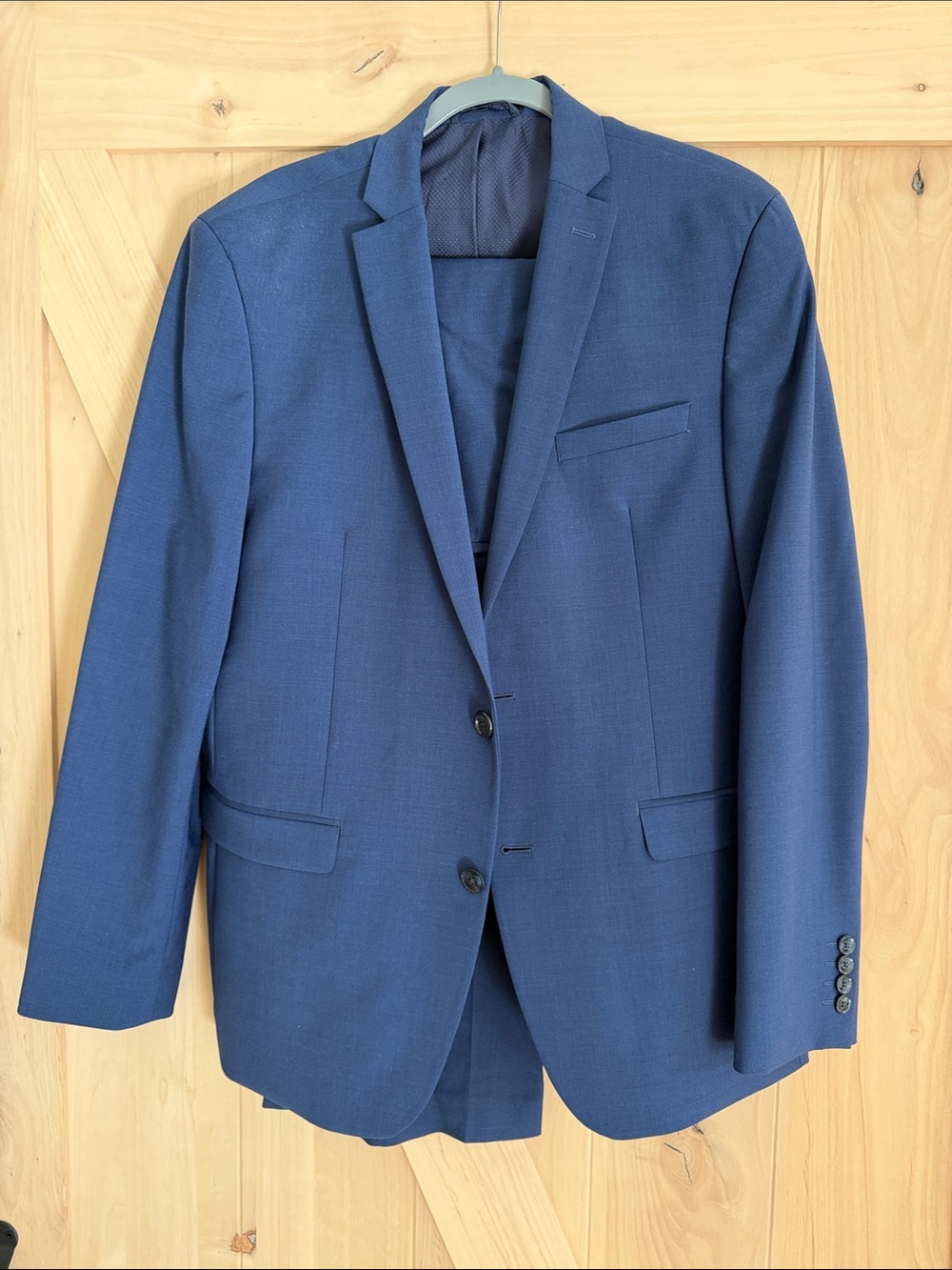 Bar III Men's Navy Two-Button Suit Blazer